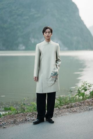 Áo Dài Cách Tân Nam Bách An XÉO XỌ