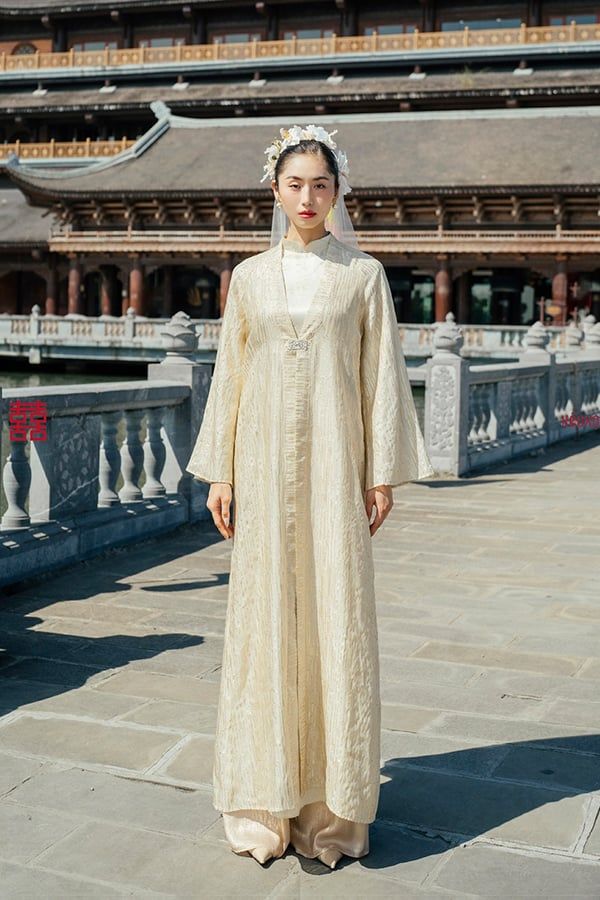 Áo Dài Lụa Cách Tân Ngọc Lan XÉO XỌ