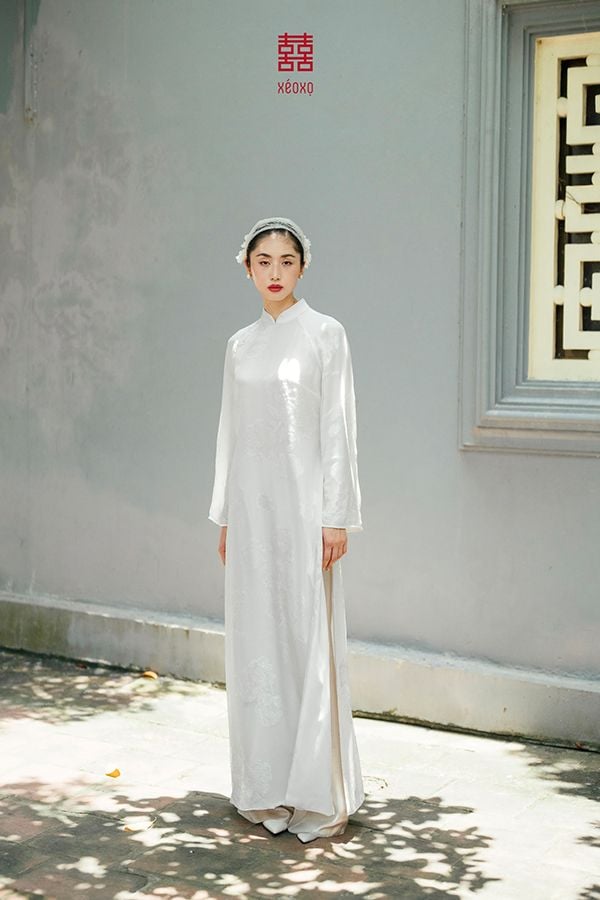 Áo Dài Lụa Cách Tân Tường Vy XÉO XỌ