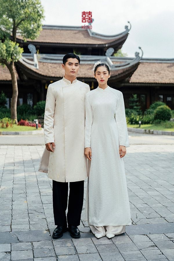 Áo Dài Lụa Cách Tân Bạch Ngân XÉO XỌ