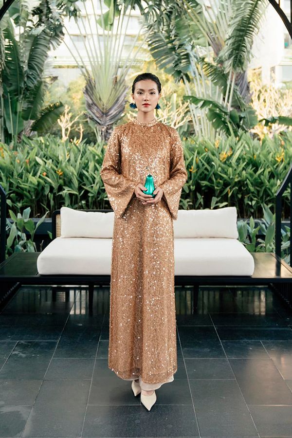 Áo Dài Cách Tân Túc Sa XÉO XỌ