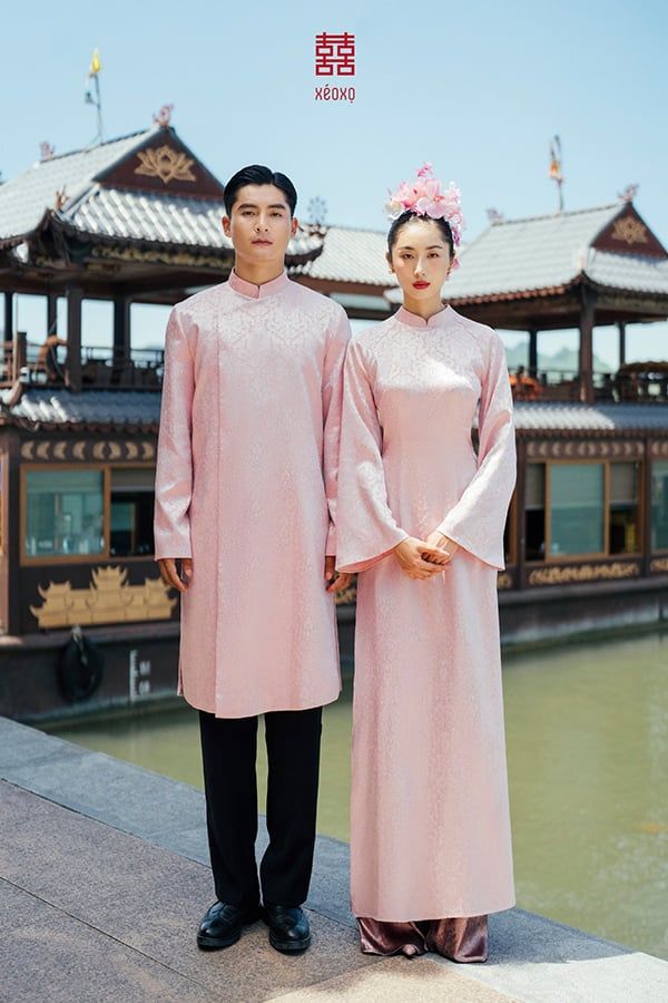 Áo Dài Lụa Cách Tân Hồng Trúc XÉO XỌ
