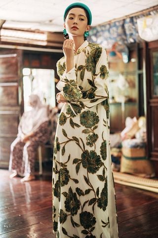 Áo Dài Cách Tân Lục Đằng XÉO XỌ