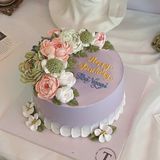  FLOWER CAKE HOA MẪU ĐƠN TÍM 