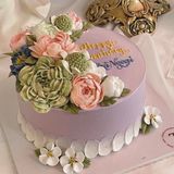  FLOWER CAKE HOA MẪU ĐƠN TÍM 