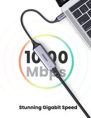 Cáp chuyển Type C sang cổng mạng LAN RJ45 UGREEN CM199 tốc đồ 1.0Gbps, tương thích rộng