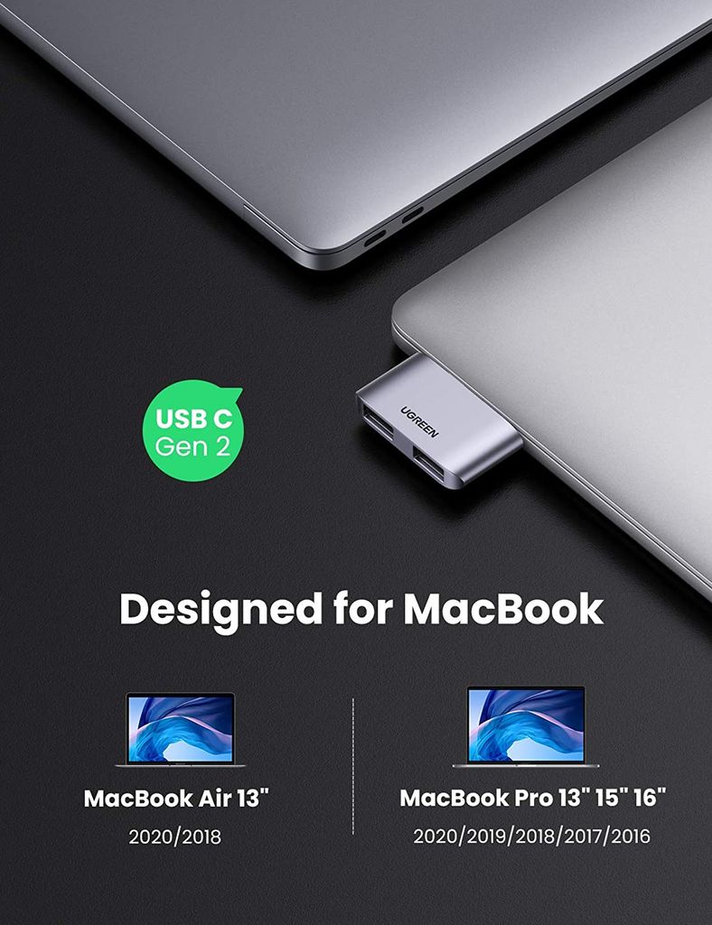 Bộ chuyển Type C sang USB cho Macbook UGREEN 10913