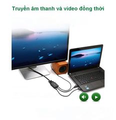 Cáp chuyển Mini HDMI sang VGA + Audio 3.5mm UGREEN MM112 – Hỗ trợ phân giải 1920*1080@60Hz – Bảo hành 18 tháng