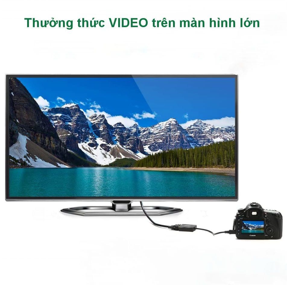Cáp chuyển Mini HDMI sang VGA + Audio 3.5mm UGREEN MM112 – Hỗ trợ phân giải 1920*1080@60Hz – Bảo hành 18 tháng
