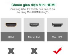 Cáp chuyển Mini HDMI sang VGA + Audio 3.5mm UGREEN MM112 – Hỗ trợ phân giải 1920*1080@60Hz – Bảo hành 18 tháng