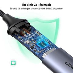 Cáp chuyển Type C sang HDMI UGREEN 70444 Độ phân giải 4K@60Hz thiết kế nhỏ gọn, vỏ hợp kim tản nhiệt tốt