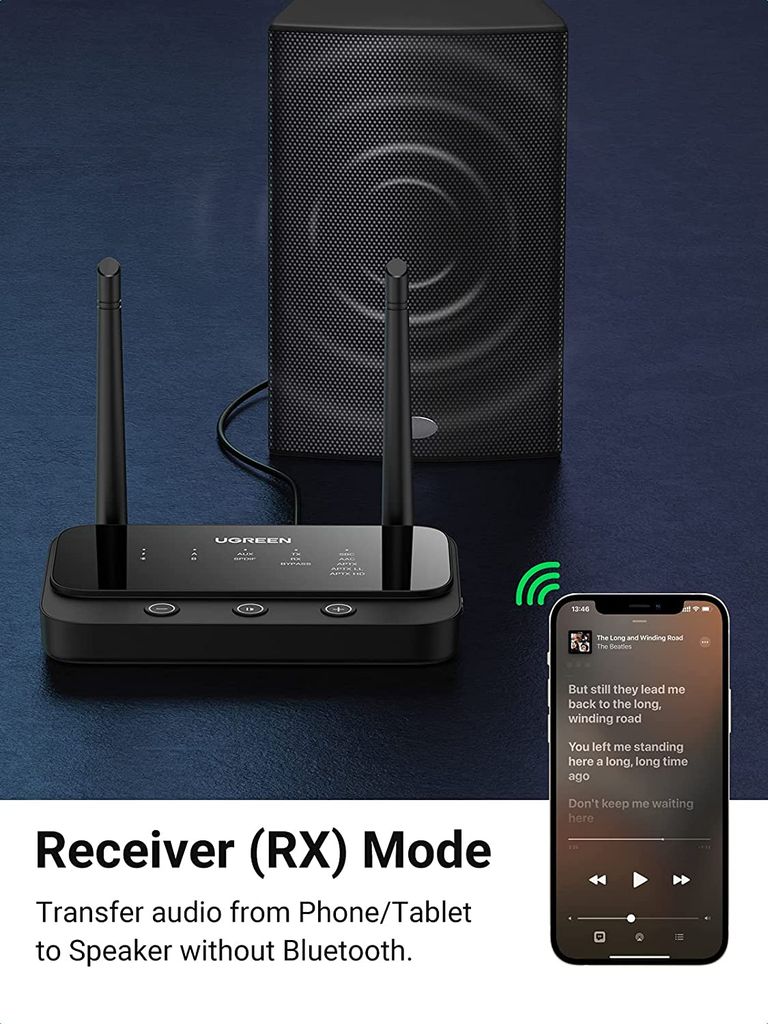 Bộ thu phát Bluetooth 5.0 UGREEN 20140 – 2 chế độ RX và TX – Khoảng cách sử dụng lên đến 100m