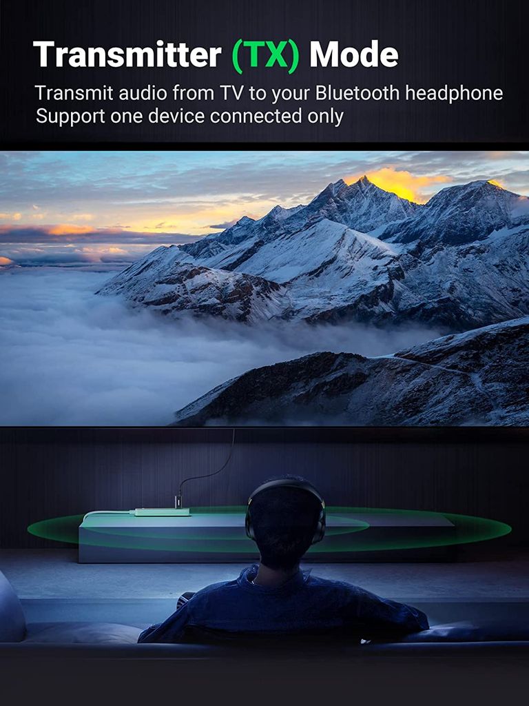 Bộ thu/ phát Bluetooth 5.1 UGREEN 60300 – 2 chế độ TX và RX – Khả năng tươngb thích rộng – Thiết kế nhỏ gọn