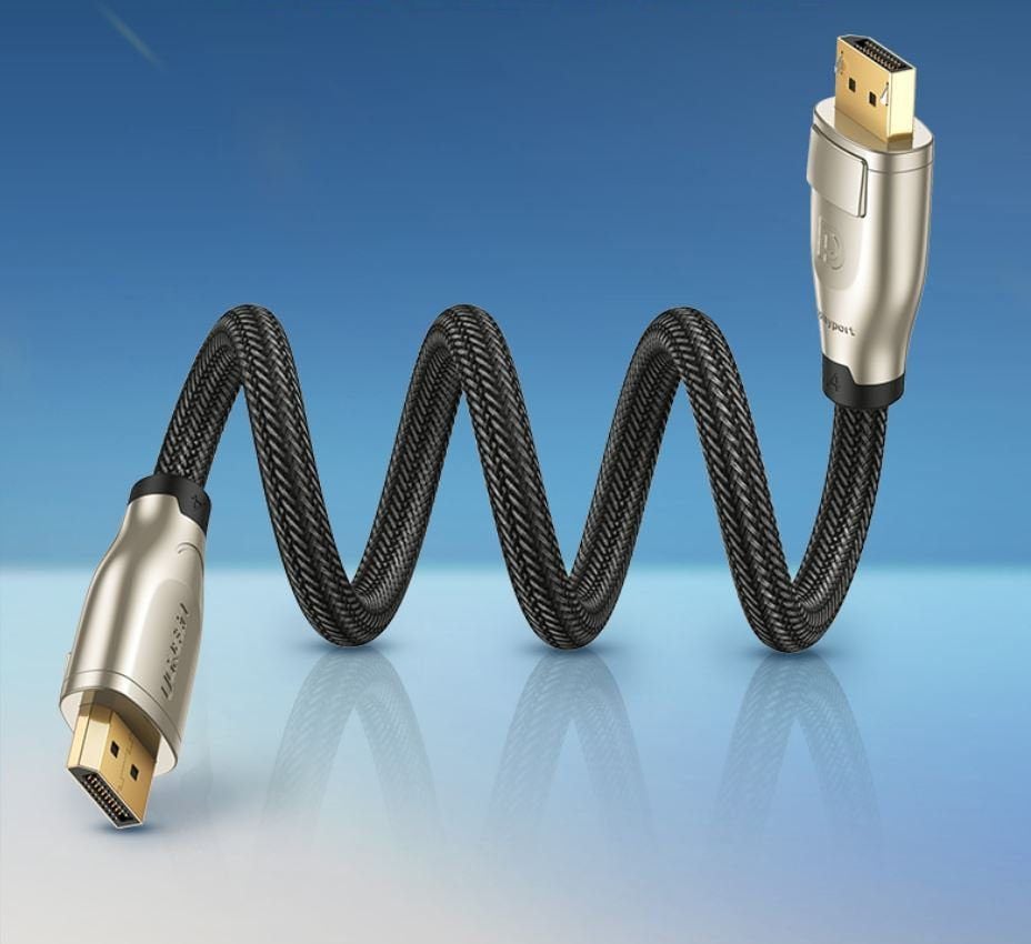 Cáp Displayport 1.4 UGREEN DP112 hỗ trợ phân giải 8K@60Hz, lõi đồng 26AWG ba lớp bảo vệ chống nhiễu