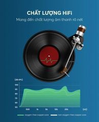 Bộ thu phát Bluetooth 5.0 UGREEN CM108 – Hỗ trợ âm thanh aptX,  kèm cổng kết nối audio 3.5mm – Hoạt động 12 giờ liên tục