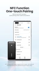 Bộ thu Bluetooth 5.0 UGREEN CM402 – Hỗ trợ âm thanh Hifi, Pin 400mAh cho 10h giờ sử dụng – Tính năng kết nối NFC