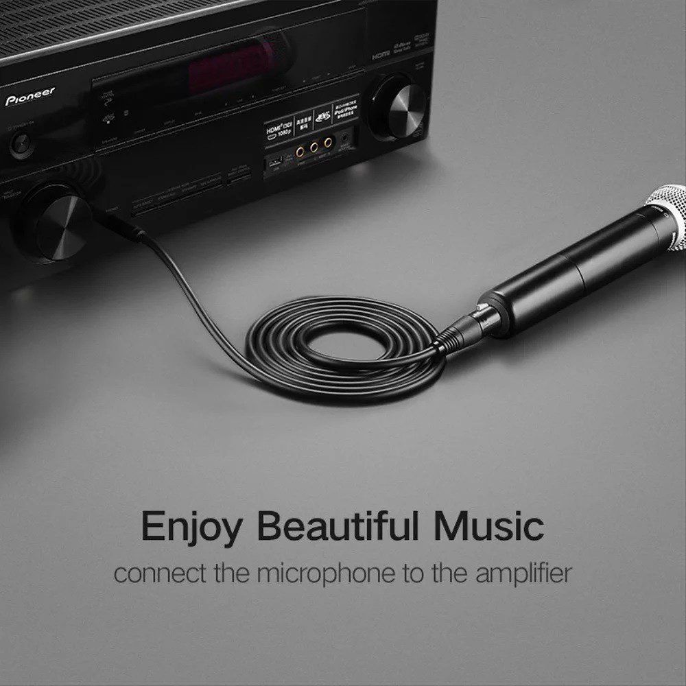 Cáp chuyển đổi 6.5mm sang AV Cannon (XLR) âm UGREEN AV131 – Dùng cho microphone stereo mixer amplifier camera Environment