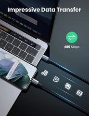 Cáp sạc nhanh Type C UGREEN US261 – Sạc nhanh PD 60W – Tốc độ truyền 480Mbps