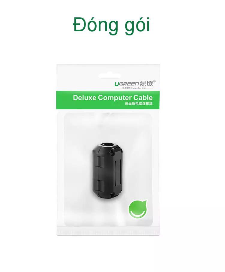 Đầu bọc chống nhiễu điện từ cho dây cáp đường kính 5.5mm và 7.3mm Lọc dòng Core ZJ301 UGREEN 20305 20306