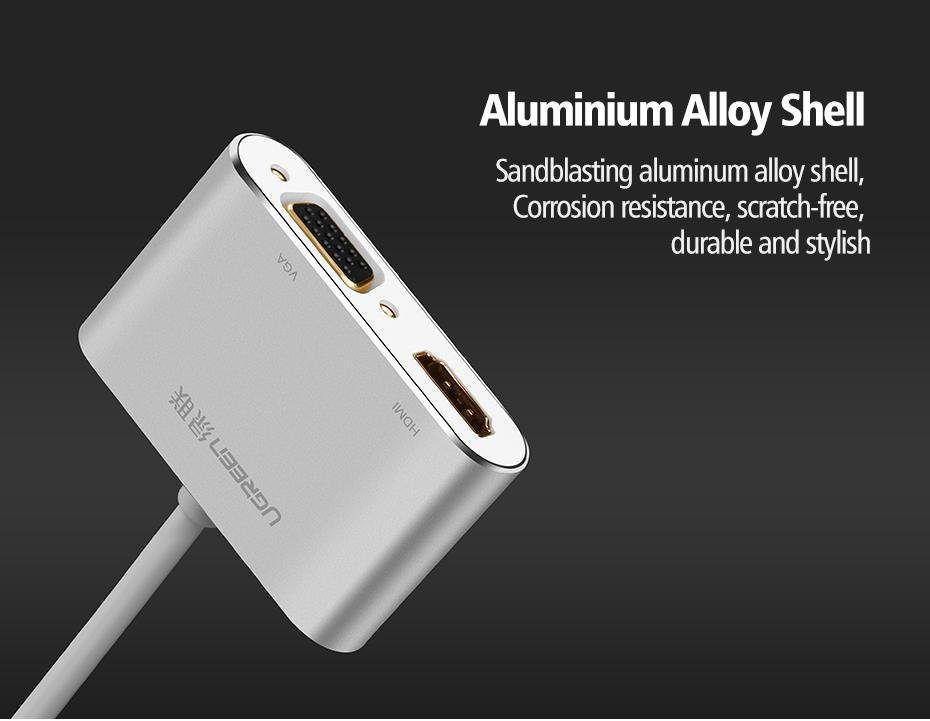 Cáp chuyển Mini DisplayPort sang HDMI và VGA UGREEN MD115 Mini DP sang HDMI, Mini DP sang VGA