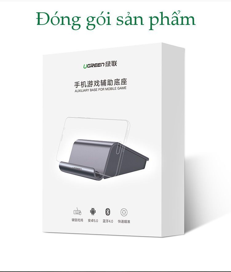 Bộ chia cổng USB 2.0 UGREEN CM214 Chia 2 cổng USB 2.0 hỗ trợ chức năng otg – Kèm giá đỡ điện thoại