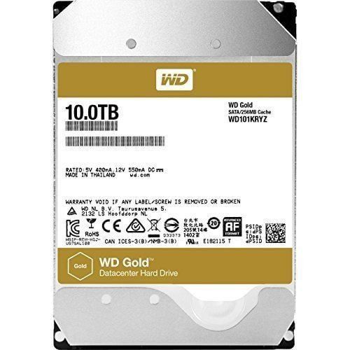 Ổ cứng WD Enterprise 10T - Sata 3 (6Gb/s), 7200 rpm, Cache 256MB (Gold)(WD101KRYZ)