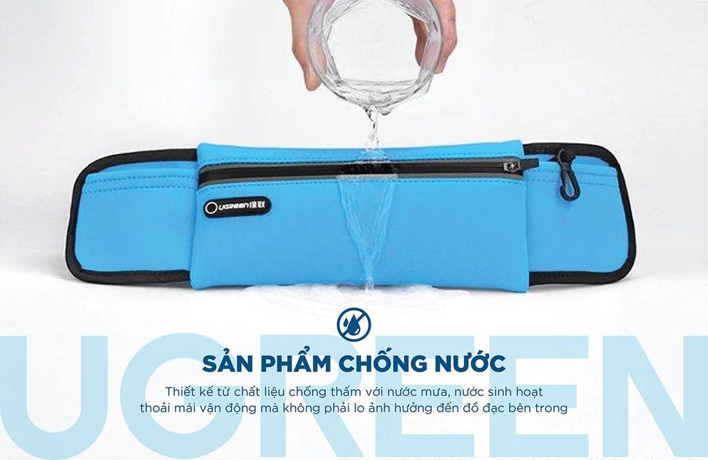 Túi chạy bộ Ugreen LP112 Đai Đeo Hông Chạy Bộ, Có lỗ cắm tai nghe, chống thấm nước