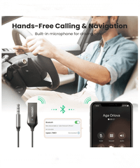 Bộ thu Bluetooth 5.0 UGREEN CM309 – Tích hợp mic đàm thoại trên ô tô –  Kết nối đồng thời 2 thiết bị hỗ trợ nghe và gọi