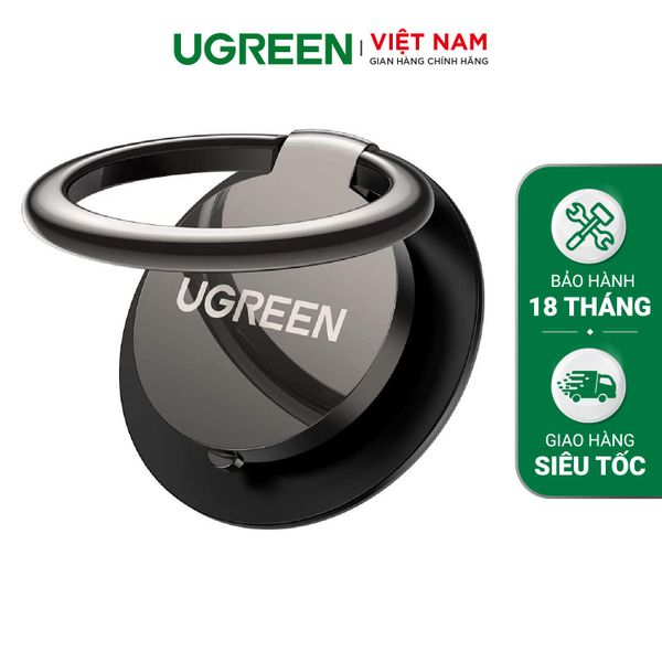 Giá đỡ điện thoại UGREEN LP133 – Dạng vòng nhẫn có thể đeo ngón tay đặt bàn dày 3mm – Tương thích rộng với các dòng điện thoại