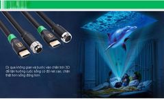 Cáp HDMI sang DIN 19P UGREEN HD125 – Giao diện USB 2.0 tốc độ truyền tải 480Mbps, độ dài 10-20m cho công trình