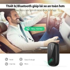 Bộ nhận âm thanh Bluetooth 5.0 UGREEN CM279 Hỗ trợ chuẩn âm thanh APTX – Độ trễ thấp, có micro hỗ trợ đàm thoại – Pin hoạt động 10 giờ liên tục