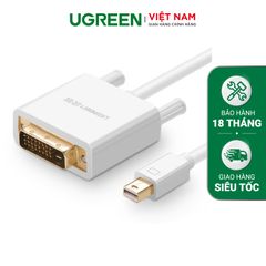 Cáp chuyển đổi mini DisplayPort sang DVI-D (24+1) dài 3m UGREEN MD102 10425 (trắng)