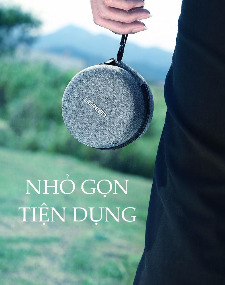 Hộp đựng loa Echo Dot UGREEN LP155 – Đựng phụ kiện đa năng, chất liệu vải bền chịu lực và chống shock tốt