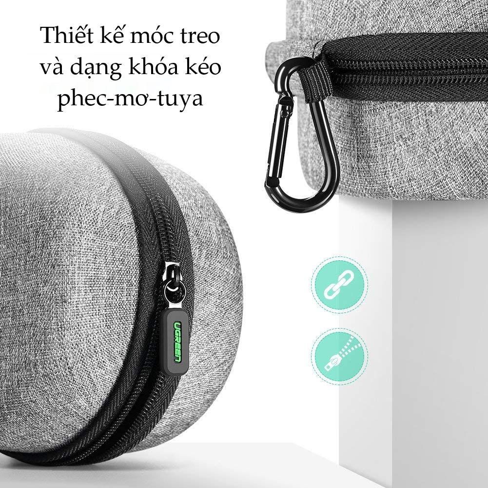 Hộp đựng loa Echo Dot UGREEN LP155 – Đựng phụ kiện đa năng, chất liệu vải bền chịu lực và chống shock tốt