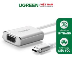 Cáp chuyển đổi Type C sang VGA UGREEN CM114 Hỗ trợ độ phân giải 1920x1080P/60Hz – Lõi đồng nguyên chất, truyền tải tín hiệu ổn định