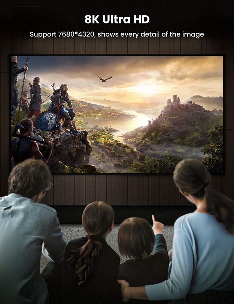 Cáp DisplayPort 1.4 UGREEN DP114 – Hỗ trợ độ phân giải 8K 60HZ , tốc độ truyền 32.4Gbps – Vỏ bện nylon chắc chắn chống rối