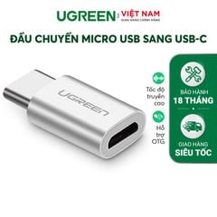 Đầu chuyển USB-C sang Micro USB Ugreen US157 chuyển đổi USB type C sang Micro USB