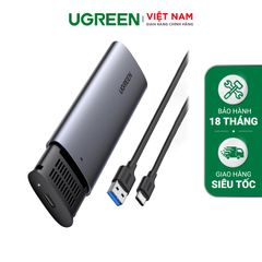 Hộp đựng ổ cứng SSD NVME PCle M.2 M-Key và M+B Key UGREEN CM400 – Tốc độ truyền đến 10Gbps – Vỏ hợp kim tản nhiệt tốt