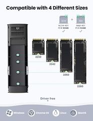 Hộp đựng ổ cứng SSD NVME PCle M.2 M-Key và M+B Key UGREEN CM400 – Tốc độ truyền đến 10Gbps – Vỏ hợp kim tản nhiệt tốt