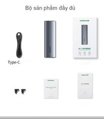 Hộp đựng ổ cứng SSD NVME PCle M.2 M-Key và M+B Key UGREEN CM400 – Tốc độ truyền đến 10Gbps – Vỏ hợp kim tản nhiệt tốt