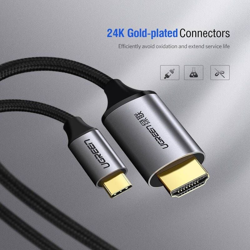 Cáp chuyển Type C sang HDMI UGREEN MM142  4K,2K@60Hz, lõi đồng nguyên chất