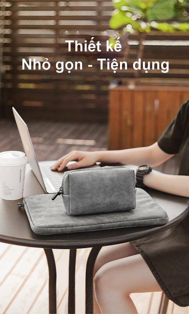 Túi đựng phụ kiện UGREEN LP285 – Chất liệu  bằng da PU cao cấp, chống thấm nước