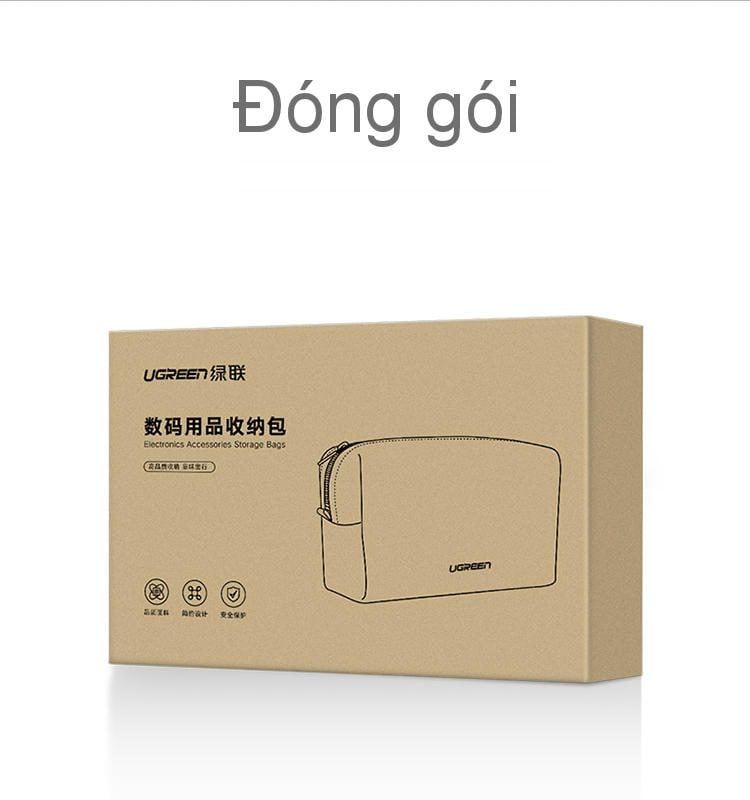 Túi đựng phụ kiện UGREEN LP285 – Chất liệu  bằng da PU cao cấp, chống thấm nước
