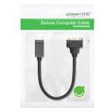 Cáp chuyển đổi DisplayPort (20 pin) cổng đực sang DVI-I (24+5) cổng cái dài 15CM UGREEN 20405 (màu đen)