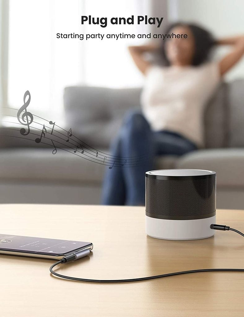 Đầu chuyển Type C sang Aux 3.5mm UGREEN AV154 – Truyền tải âm thanh Hifi chất lượng cao