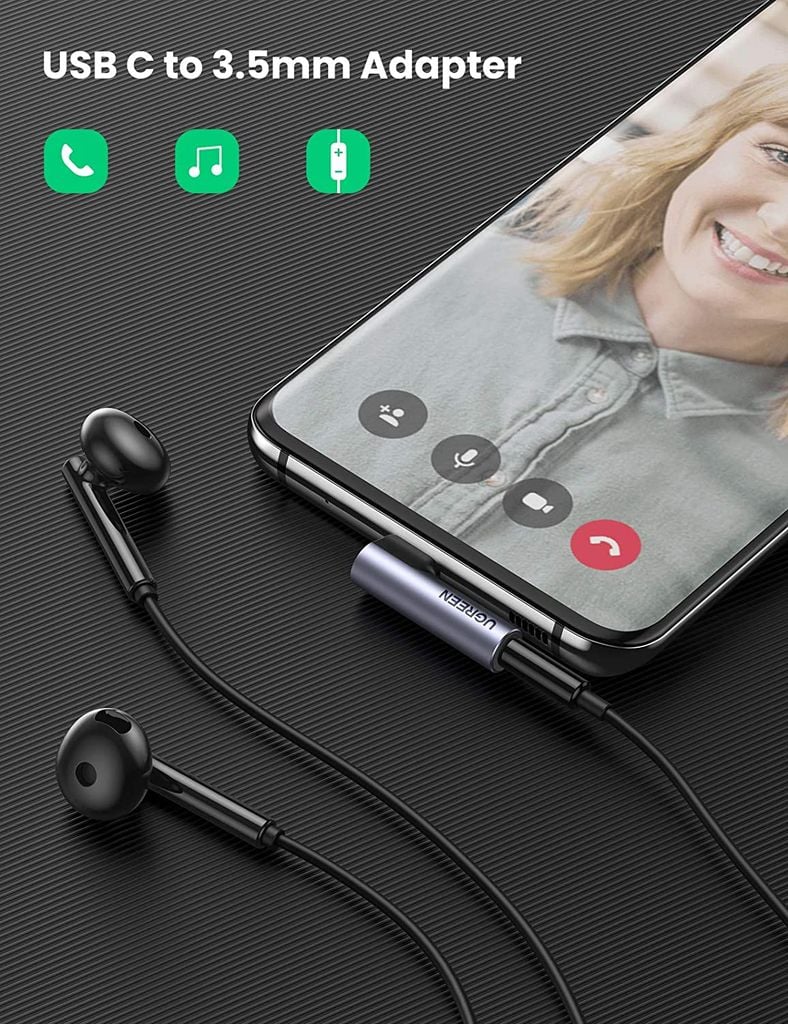 Đầu chuyển Type C sang Aux 3.5mm UGREEN AV154 – Truyền tải âm thanh Hifi chất lượng cao