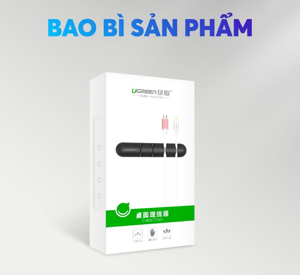 Giá đỡ kẹp dây sạc điện thoại dây âm thanh dây cáp mạng… 4 khe cài và 7 khe cài UGREEN LP114