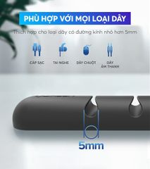Giá đỡ kẹp dây sạc điện thoại dây âm thanh dây cáp mạng… 4 khe cài và 7 khe cài UGREEN LP114