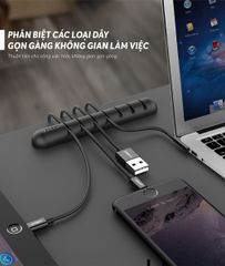 Giá đỡ kẹp dây sạc điện thoại dây âm thanh dây cáp mạng… 4 khe cài và 7 khe cài UGREEN LP114
