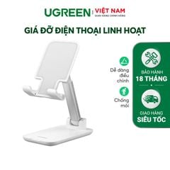 Giá đỡ điện thoại UGREEN LP373 – Thiết kế gấp gọn, mặt đệm silicon chống trầy xước